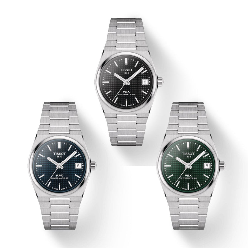 Tissot PRX Powermatic 80 Green Dial Silver Steel Strap Watch for Men - T137.207.11.091.00