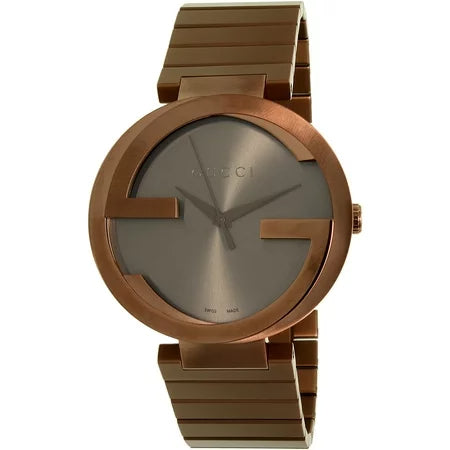 Gucci Interlocking XL Brown Dial Brown Steel Strap Watch For Men - YA133211 Buy Now By Gucci
