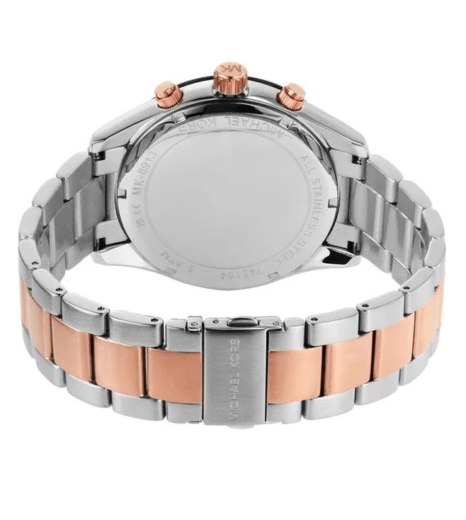 Michael Kors Layton Chronograph Black Dial Two Tone Steel Strap Watch For Men - MK8913 Buy Now By Michael Kors