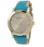 Burberry The City Gold Dial Blue Leather Strap Watch for Women - BU9018 Buy Now By Burberry