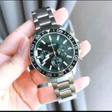 Fossil Bannon Chronograph Green Dial Silver Steel Strap Watch for Men - BQ2492 Buy Now By Fossil