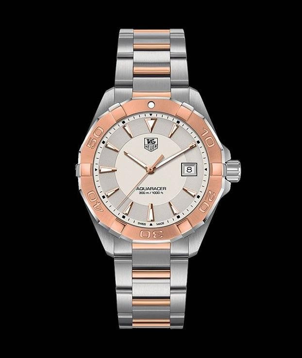Tag Heuer Aquaracer Quartz White Dial Silver Strap Watch for Men - WAY1150.BD0911 Buy Now By Tag Heuer