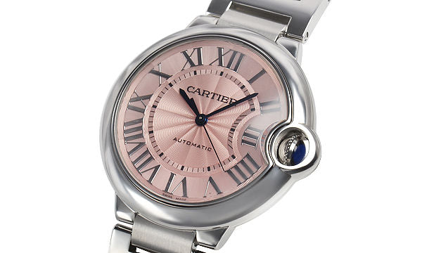 Cartier Ballon Bleu De Cartier Pink Dial Silver Steel Strap Watch for Women - W6920041 Buy Now By Cartier
