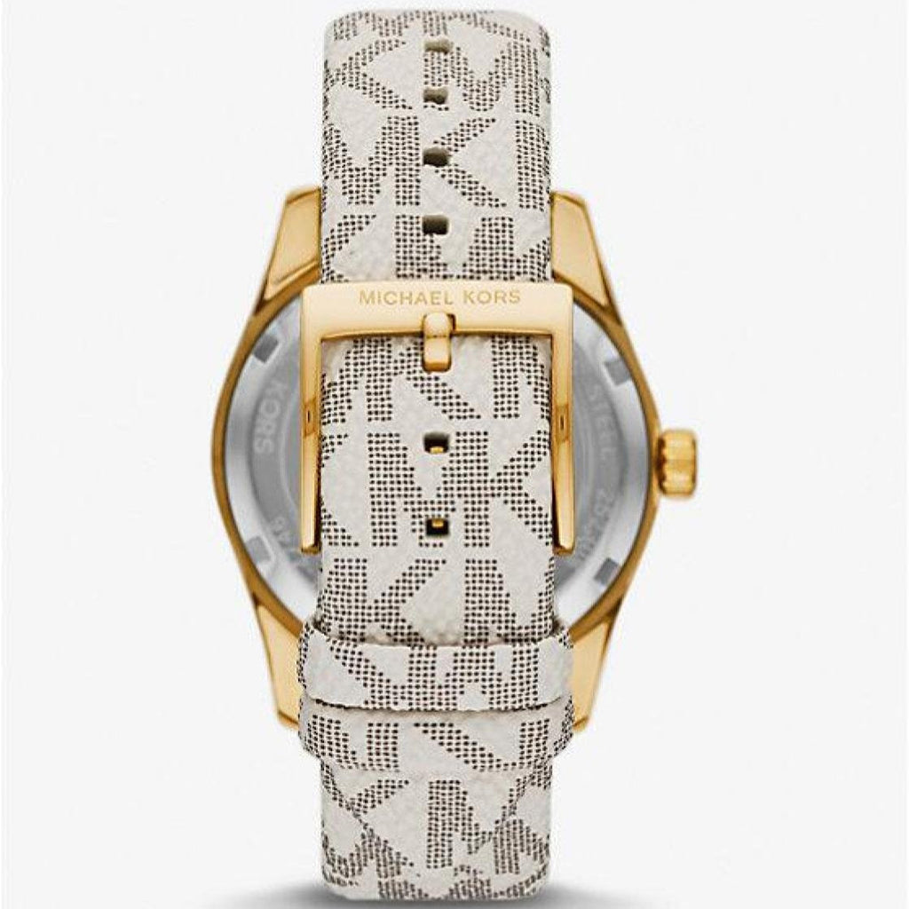 Michael Kors Jaycie Quartz Gold Dial White Leather Strap Watch for Women - MK2861 Buy Now By Michael Kors