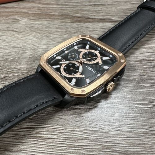 Fossil Multifunction Black Dial Black Leather Strap Watch for Men - BQ2654 Buy Now By Fossil