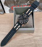 Guess Oasis Black Dial Two Tone Steel Strap Watch for Men - W0366G3 Buy Now By Guess