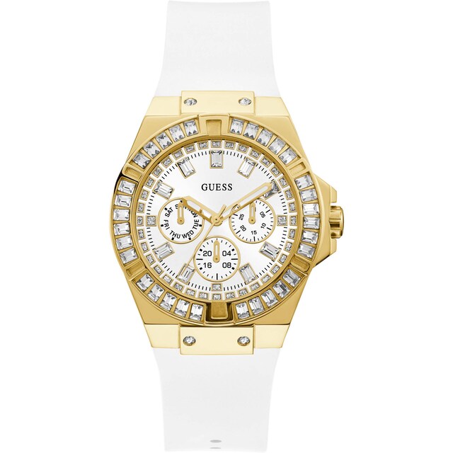 Guess Venus Diamonds White Dial White Rubber Strap Watch for Women - GW0118L5 Buy Now By Guess