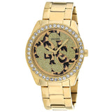 Guess G Twist Diamonds Gold Dial Gold Steel Strap Watch For Women - W1201L2 Buy Now By Guess