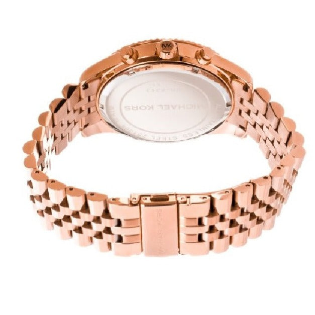 Michael Kors Lexington Chronograph White Dial Rose Gold Steel Strap Watch For Women - MK8313 Buy Now By Michael Kors