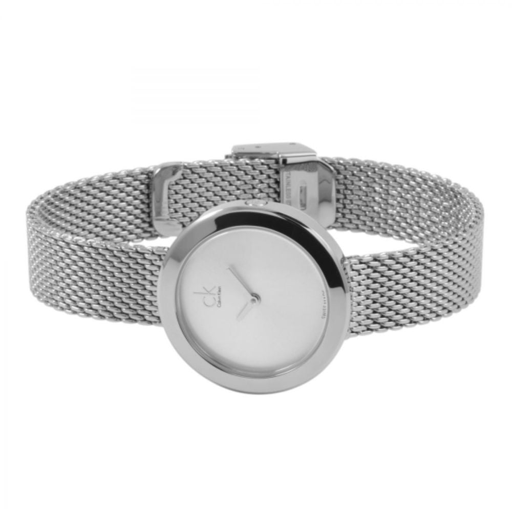 Calvin Klein Firm White Dial Silver Mesh Bracelet Watch for Women - K3N23126 Buy Now By Calvin Klein