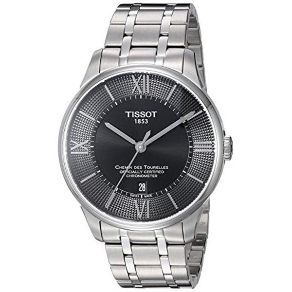 Tissot T Classic Chemin Des Tourelles Chronometer Black Dial Silver Steel Strap Watch For Men - T099.408.11.058.00 Buy Now By Tissot