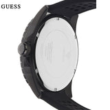 Guess Odyssey Quartz Black Dial Black Leather Strap Watch For Men - W1108G5 Buy Now By Guess