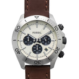 Fossil Retro Traveler Chronograph White Dial Brown Leather Strap Watch for Men - CH2886 Buy Now By Fossil