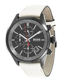 Hugo Boss Grand Prix Chronograph Black Dial Grey Leather Strap Watch for Men - 1513562 Buy Now By Hugo Boss