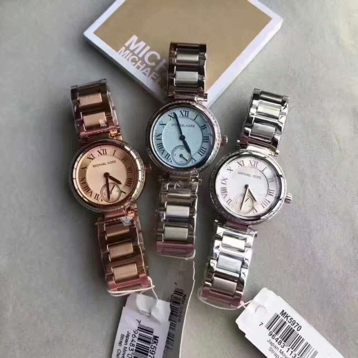 Michael Kors Skylar Quartz Blue Dial Silver Steel Strap Watch For Women - MK5988 Buy Now By Michael Kors