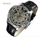 Emporio Armani Meccanico Automatic Black Dial Leather Strap Watch For Men - AR4629 Buy Now By Emporio Armani