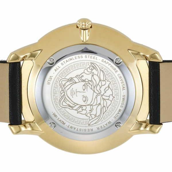 Versace Audrey Quartz Black Dial Black Leather Strap Watch for Women - VELR00319 Buy Now By Versace