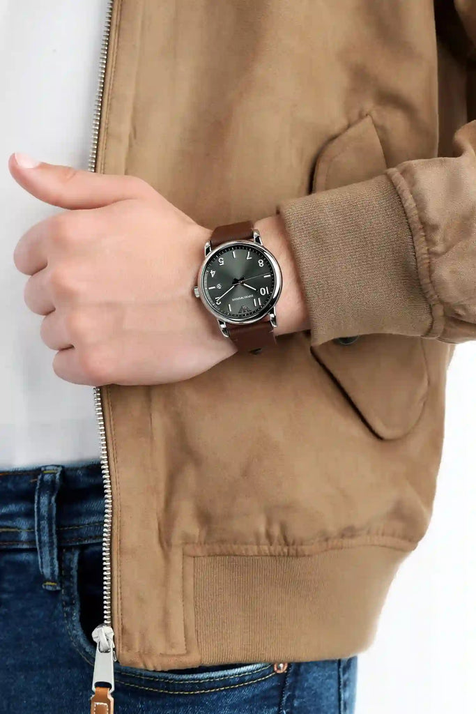 Emporio Armani Luigi Quartz Grey Dial Brown Leather Strap Watch For Men - AR11175 Buy Now By Emporio Armani