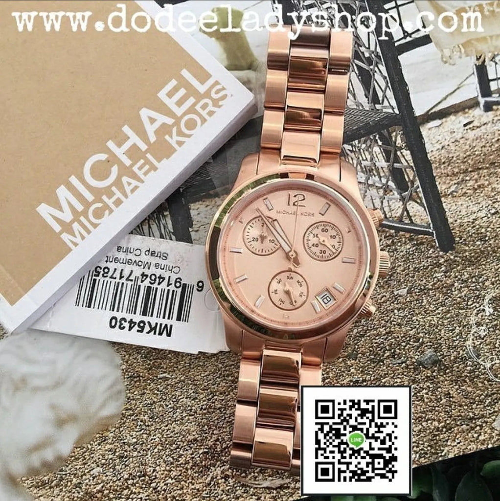 Michael Kors Runway Chronograph Rose Gold Dial Rose Gold Steel Strap Watch for Women - MK5430 Buy Now By Michael Kors