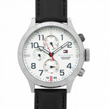 Tommy Hilfiger Trent Multifunction White Dial Black Leather Strap Watch for Men - 1791138 Buy Now By Tommy Hilfiger