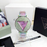 Guess Trend Diamonds Purple Dial Purple Steel Strap Watch for Women - GW0512L4 Buy Now By Guess