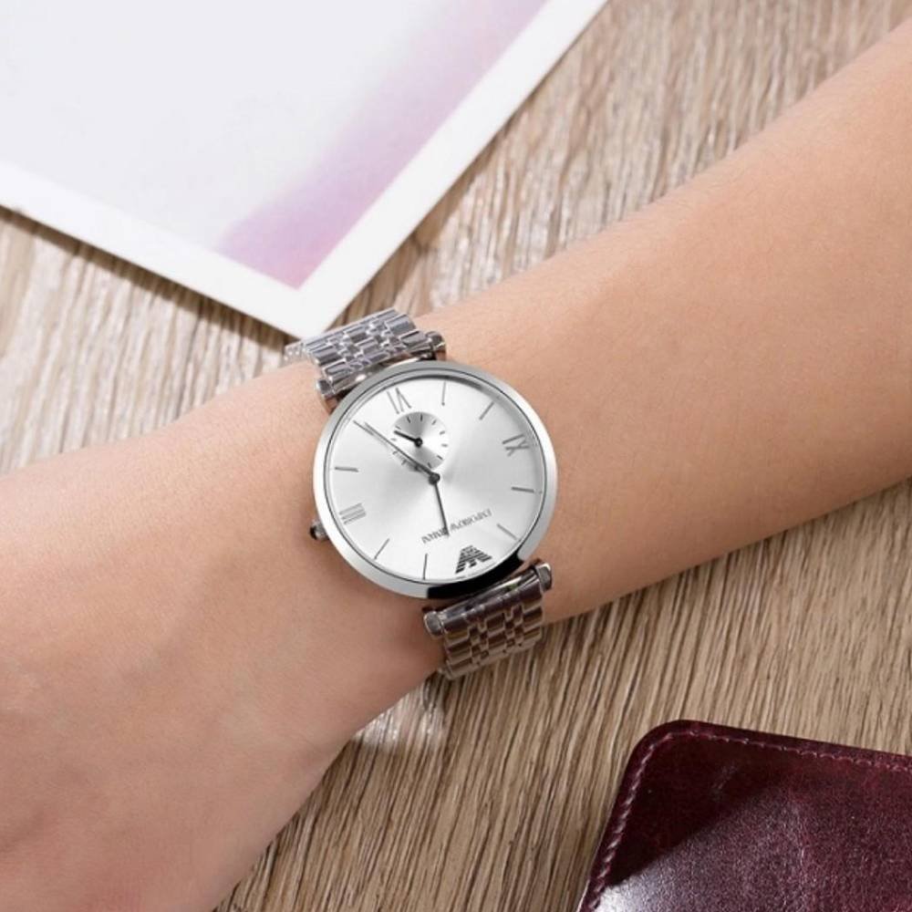 Emporio Armani Classic Silver Dial Silver Steel Strap Watch For Men - AR1819 Buy Now By Emporio Armani