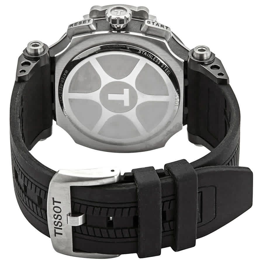 Tissot T Race Chronograph White Dial Black Silicone Strap Watch For Men - T115.417.27.011.00 Buy Now By Tissot