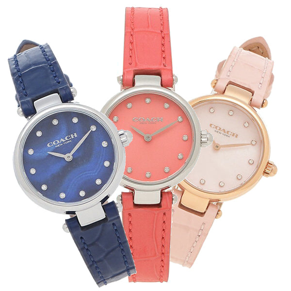 Coach Park Navy Blue Dial Navy Blue Leather Strap Watch for Women - 14503535 Buy Now By Coach