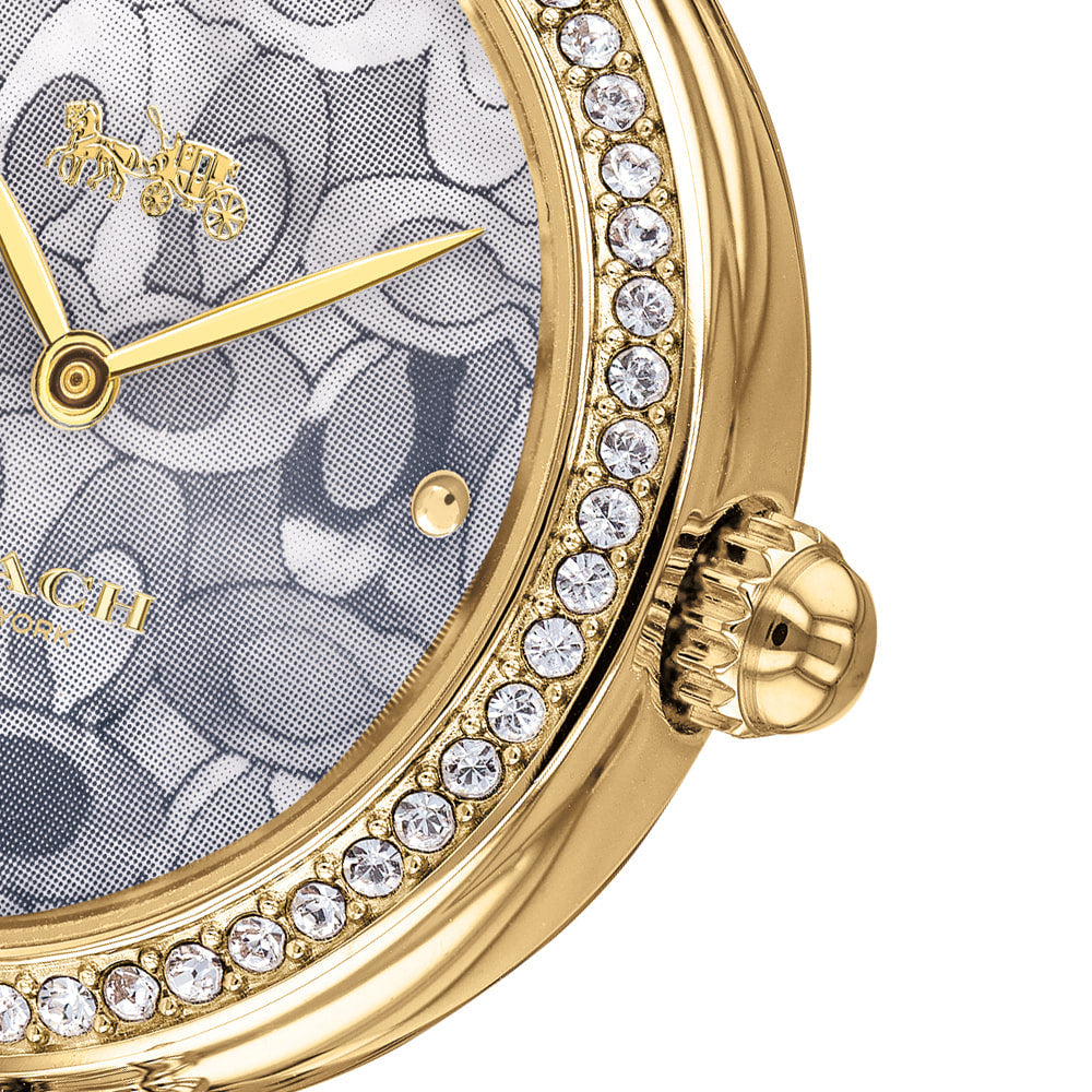 Coach Park Blue Dial Gold Steel Strap Watch for Women - 14503225 Buy Now By Coach