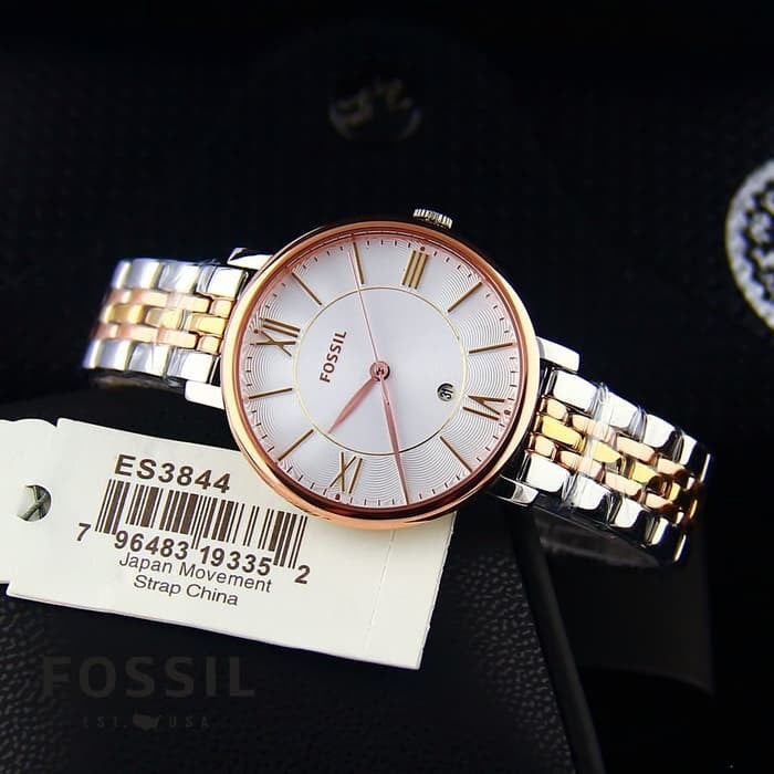 Fossil Jacqueline White Dial Two Tone Steel Strap Watch for Women - ES3844 Buy Now By Fossil
