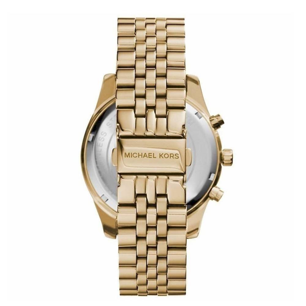 Michael Kors Lexington Chronograph Green Dial Gold Steel Strap Watch for Men - MK8446 Buy Now By Michael Kors