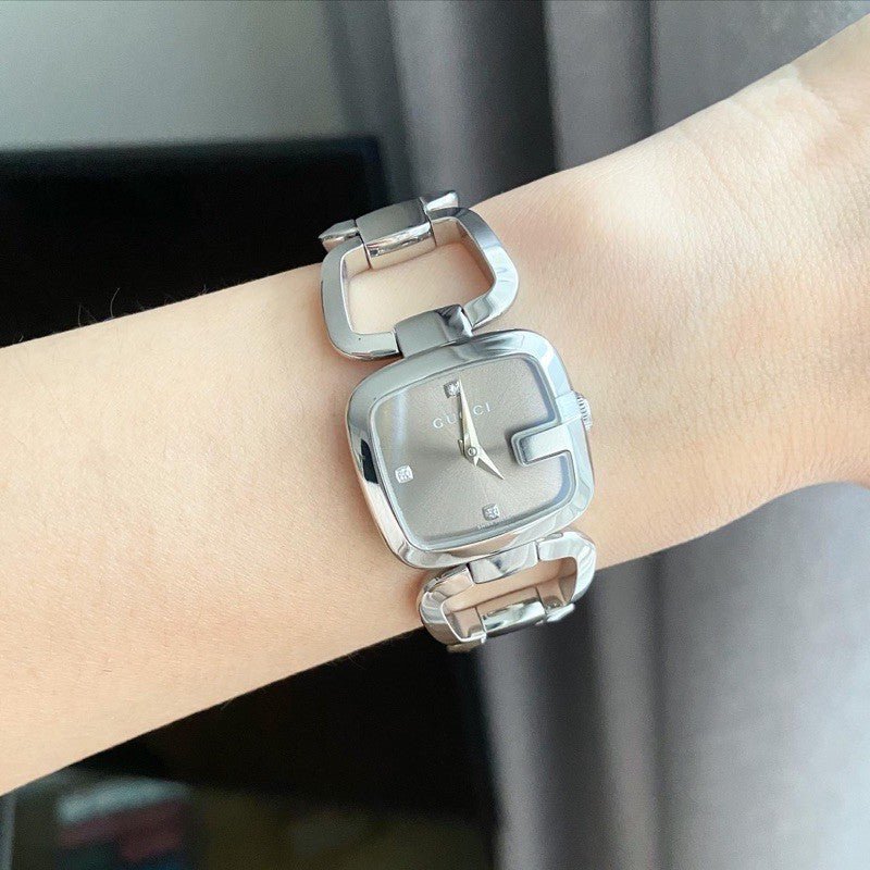 Gucci G Gucci Brown Dial Silver Steel Strap Watch For Women - YA125503 Buy Now By Gucci