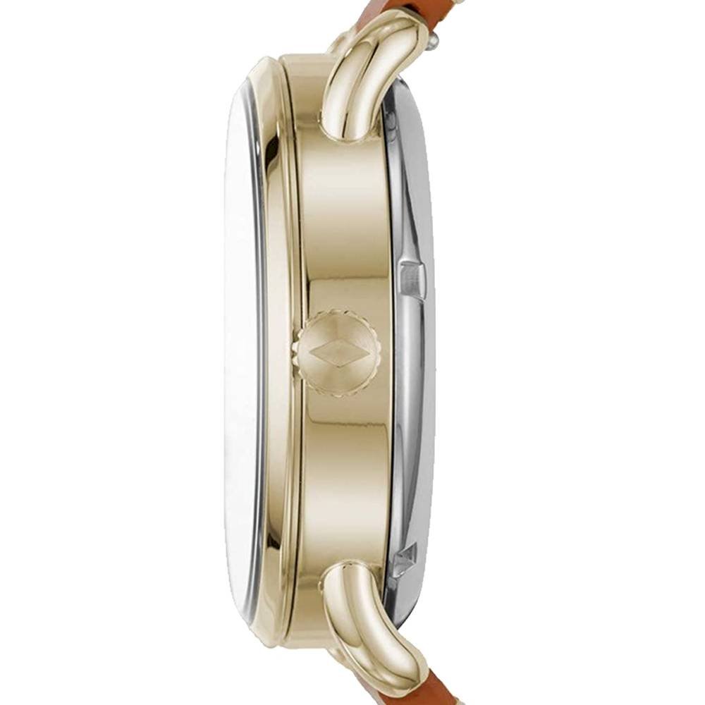 Fossil The Commuter Twist Black Dial Brown Leather Strap Watch for Men - ME1166 Buy Now By Fossil