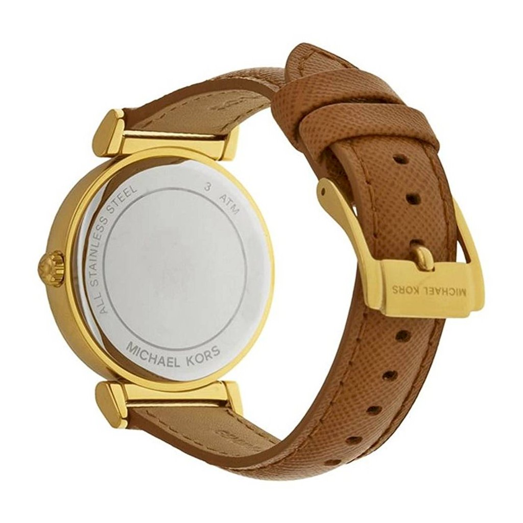 Michael Kors Catlin Champagne Dial Brown Leather Strap Watch for Women - MK2375 Buy Now By Michael Kors