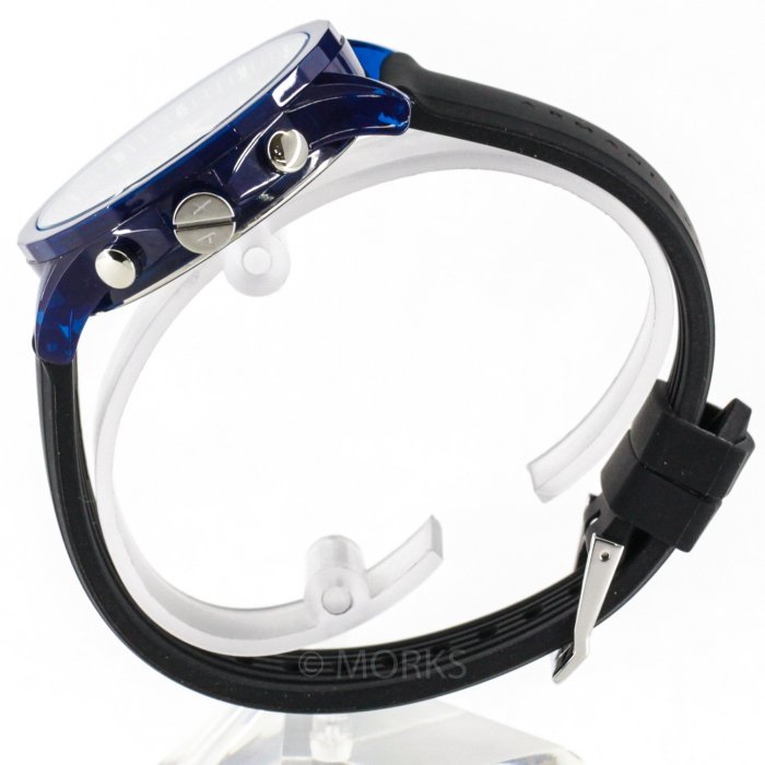 Armani Exchange Outerbanks Chronograph Black Dial Black Silicone Strap Watch For Men - AX1339 Buy Now By Armani Exchange