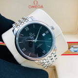 Omega De Ville Prestige Co-Axial Orbis Blue Dial Silver Steel Strap Watch for Men - 424.10.40.20.03.001