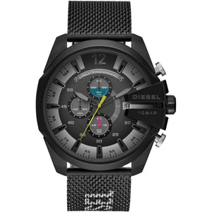 Diesel Mega Chief Chronograph Black Dial Black Mesh Bracelet Watch For Men - DZ4514 Buy Now By Diesel