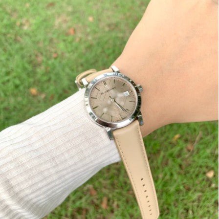 Burberry The City Beige Dial Beige Leather Strap Watch for Women - BU9107 Buy Now By Burberry