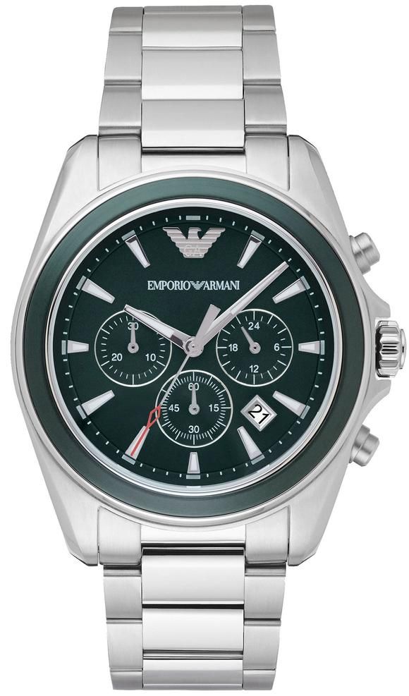 Emporio Armani Sportivo Chronograph Blue Dial Silver Steel Strap Watch For Men - AR6090 Buy Now By Emporio Armani