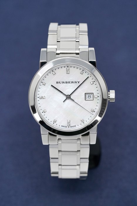 Burberry The City Diamonds Silver Dial Silver Steel Strap Watch for Women - BU9125 Buy Now By Burberry