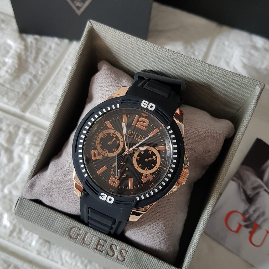 Guess Trade Blue Dial Blue Silicone Strap Watch for Men - W0967G2 Buy Now By Guess