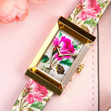 Gucci G-Frame Floral Mother of Pearl Dial White Leather Strap Watch For Women - YA147406 Buy Now By Gucci