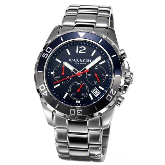 Coach Kent Chronograph Blue Dial Silver Steel Strap Watch for Men - 14602555 Buy Now By Coach