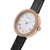 Emporio Armani Rosa Quartz Mother Of Pearl White Dial Black Leather Strap Watch For Women - AR11356 Buy Now By Emporio Armani