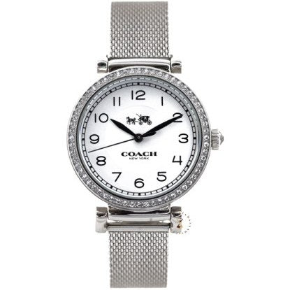 Coach Madison White Dial Silver Mesh Bracelet Watch for Women - 14502651 Buy Now By Coach