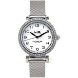 Coach Madison White Dial Silver Mesh Bracelet Watch for Women - 14502651 Buy Now By Coach