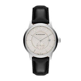 Burberry The Classic Horseferry Beige Dial Black Leather Strap Watch for Men - BU10000 Buy Now By Burberry