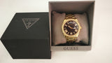 Guess Luna Diamonds Black Dial Gold Steel Strap Watch for Women - GW0307L2 Buy Now By Guess