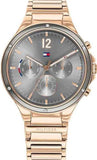 Tommy Hilfiger Eve Chronograph Quartz Grey Dial Rose Gold Steel Strap Watch For Women - 1782277 Buy Now By Tommy Hilfiger