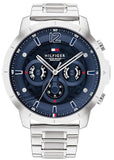 Tommy Hilfiger Luca Chronograph Blue Dial Silver Steel Strap Watch For Men - 1710492 Buy Now By Tommy Hilfiger